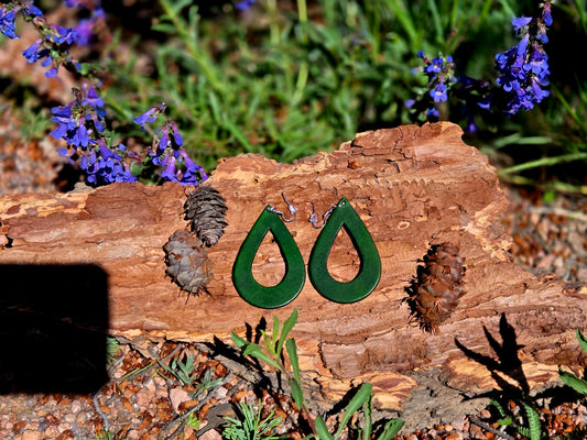 Genuine Leather Teardrop Earrings
