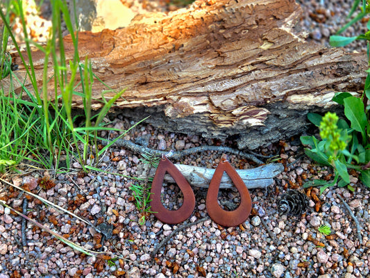 Genuine Leather Teardrop Earring