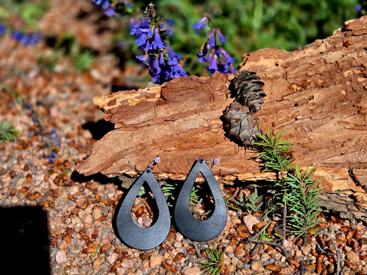 Genuine Leather Teardrop Earring